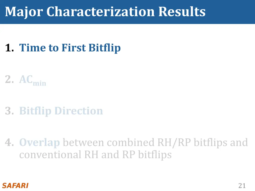 major characterization results
