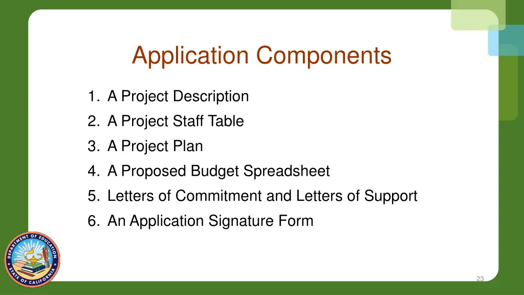 application components