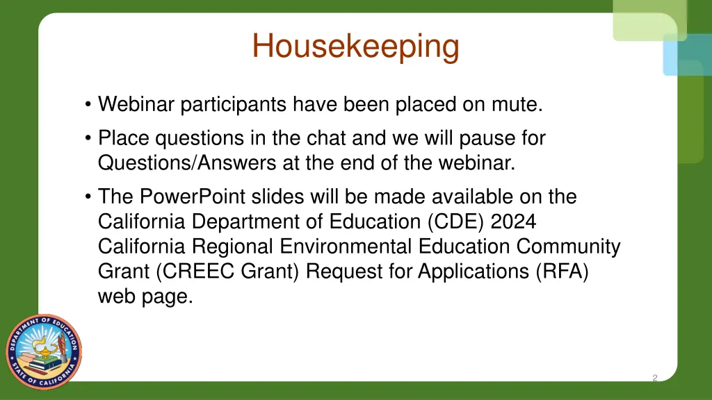 housekeeping