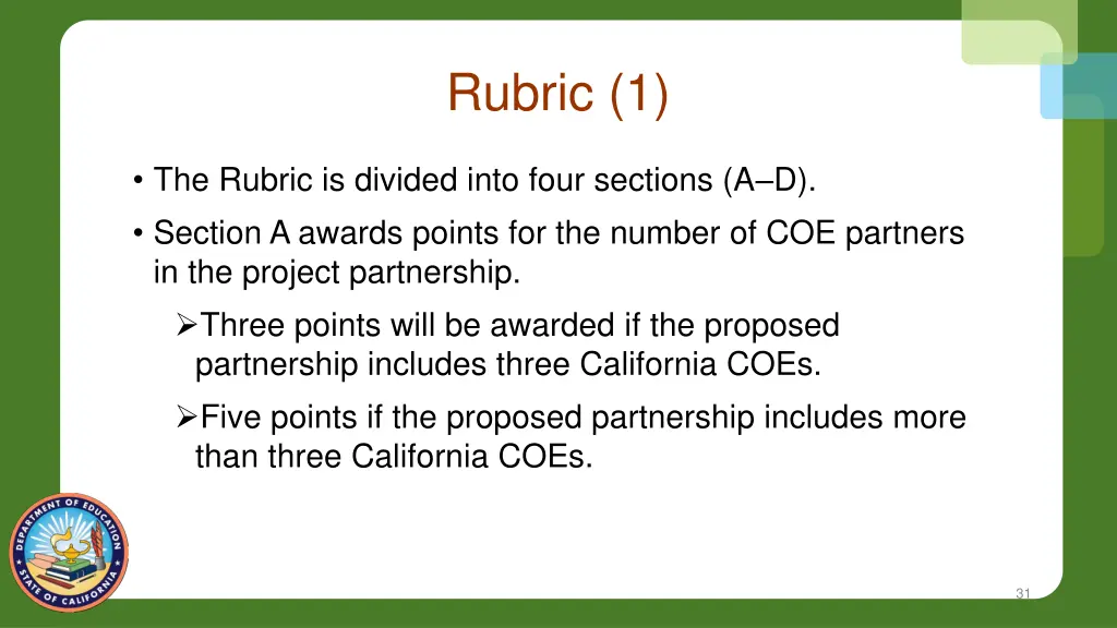 rubric 1