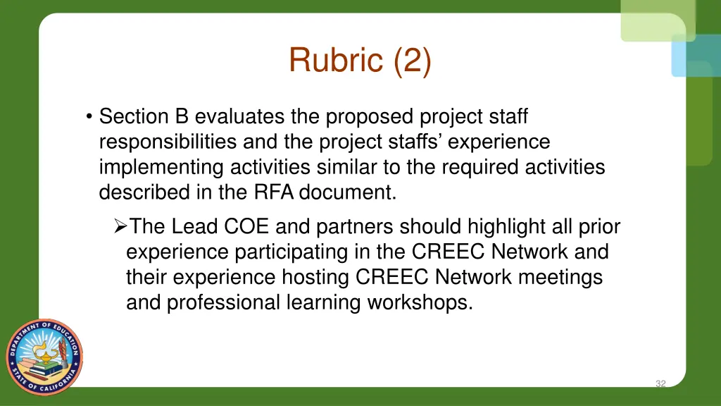 rubric 2