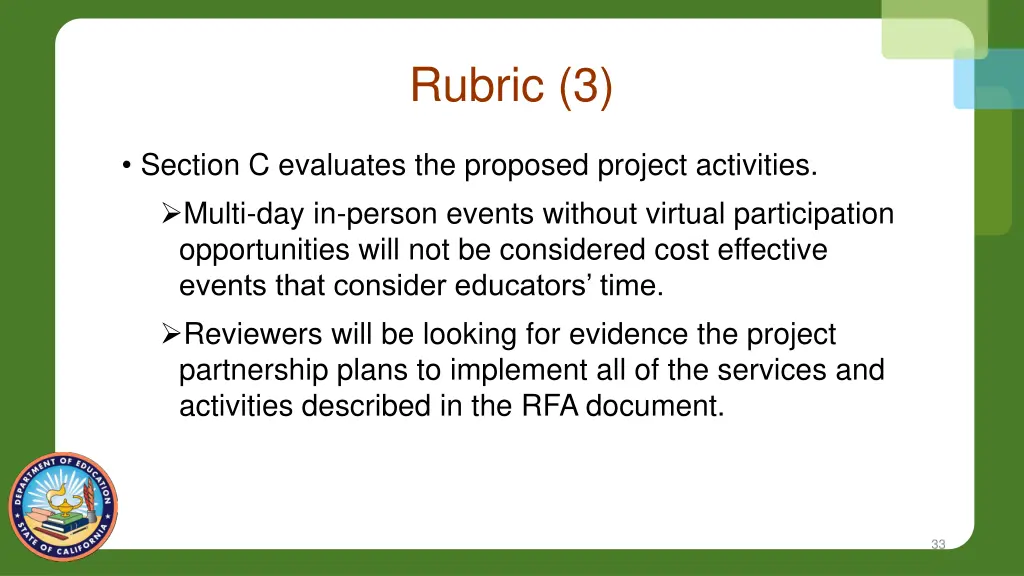 rubric 3