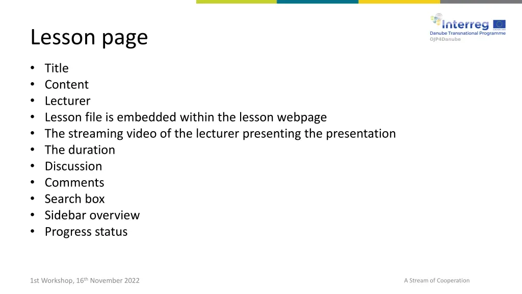 lesson page