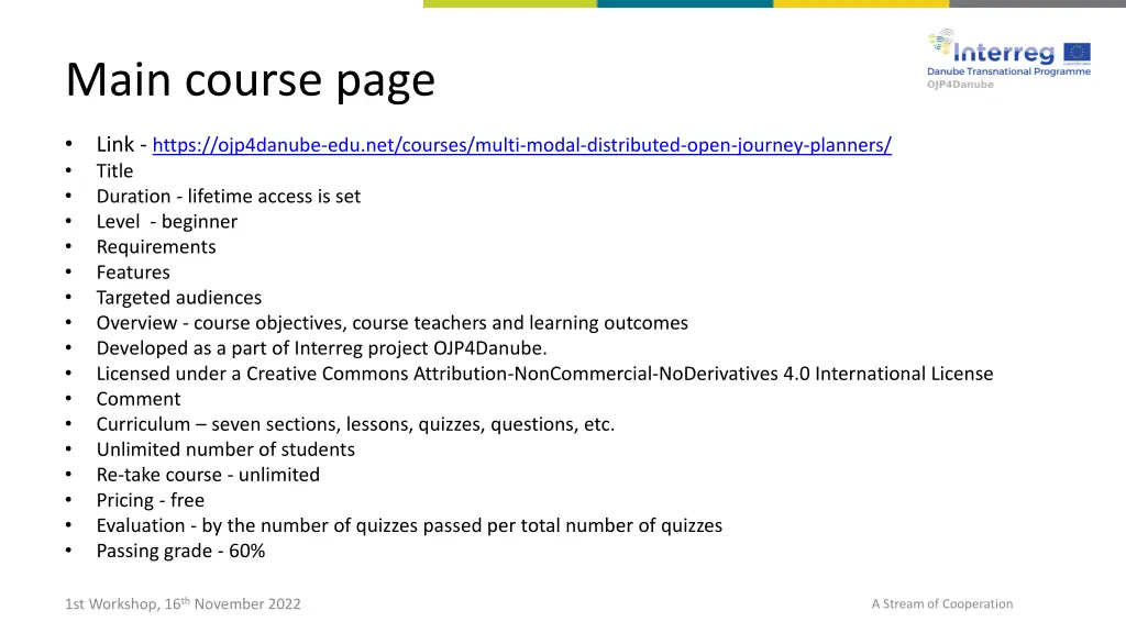 main course page