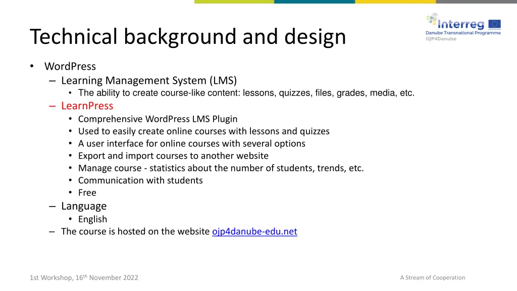 technical background and design