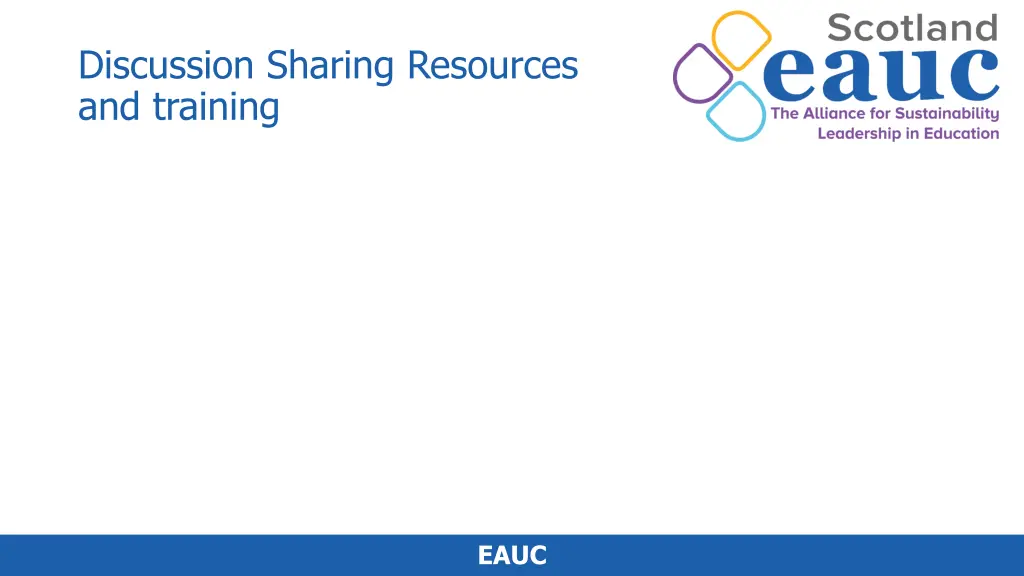 discussion sharing resources and training