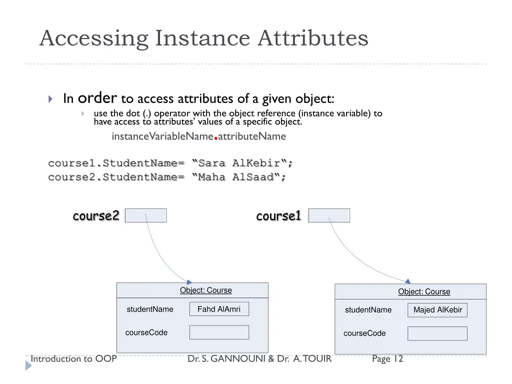 accessing instance attributes
