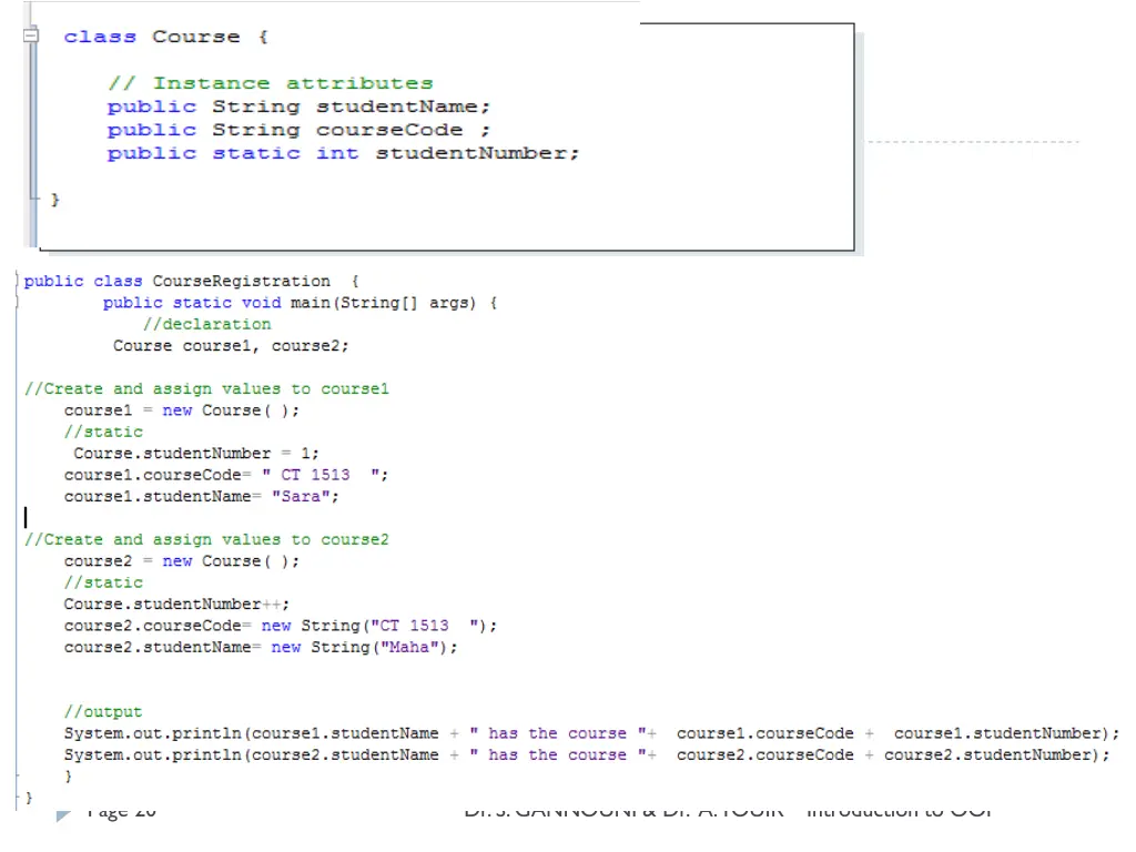 class course 1