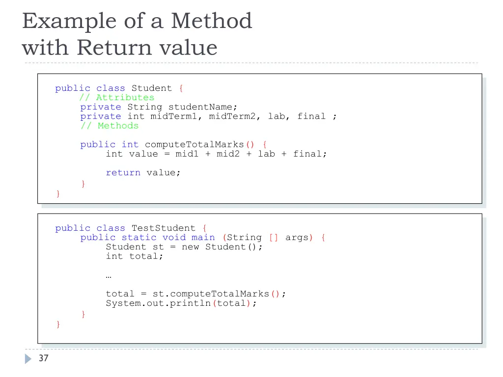 example of a method with return value