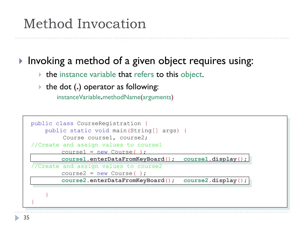 method invocation