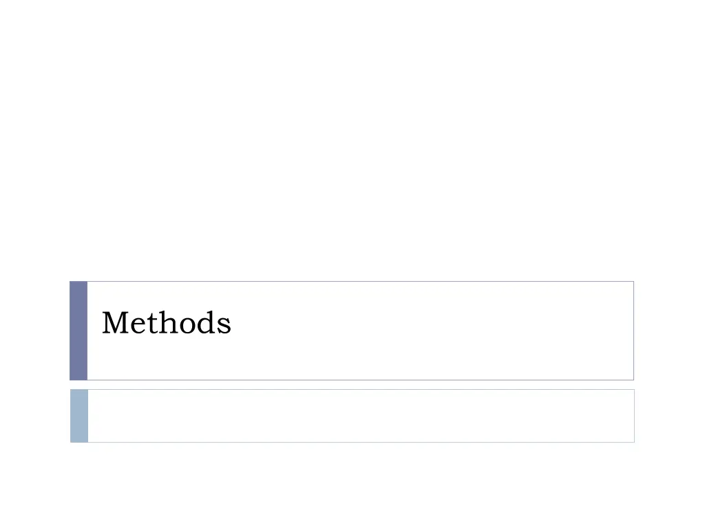 methods