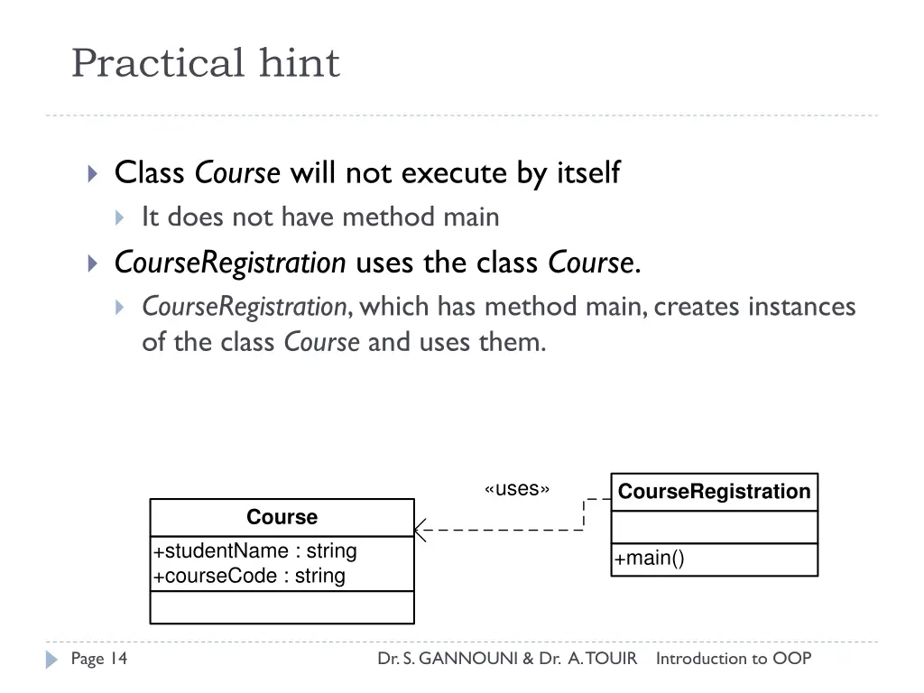 practical hint