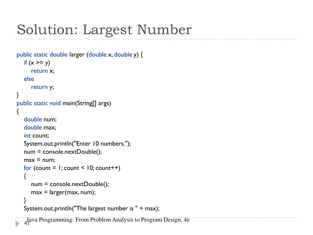 solution largest number
