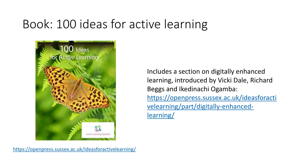 book 100 ideas for active learning