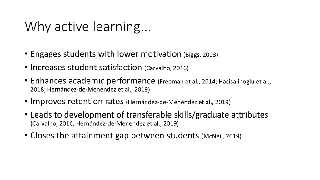 why active learning