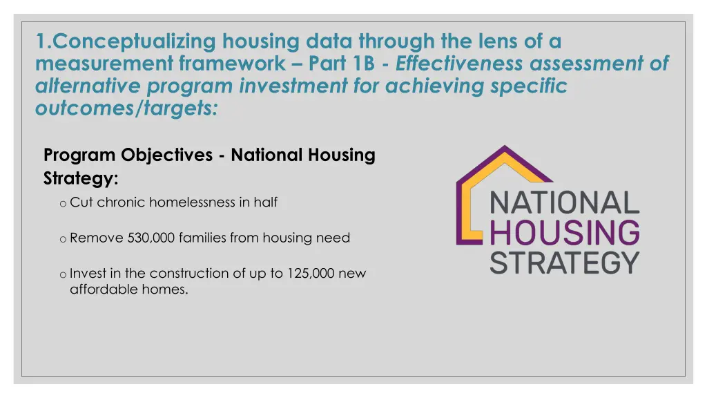 1 conceptualizing housing data through the lens 2