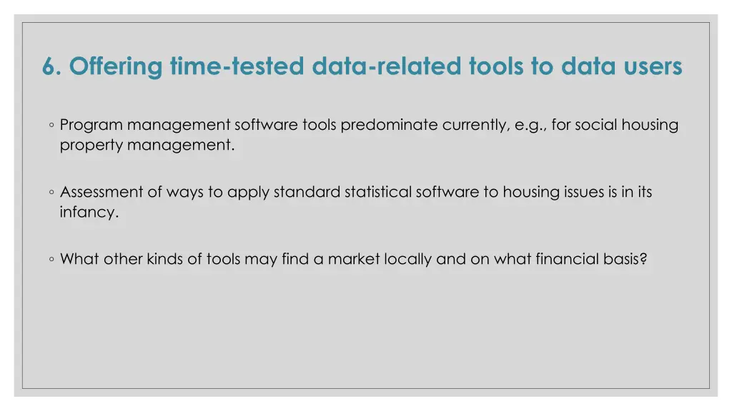 6 offering time tested data related tools to data
