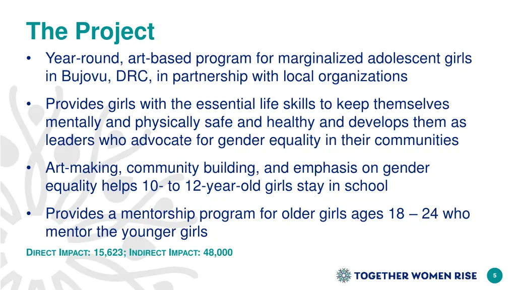 the project year round art based program