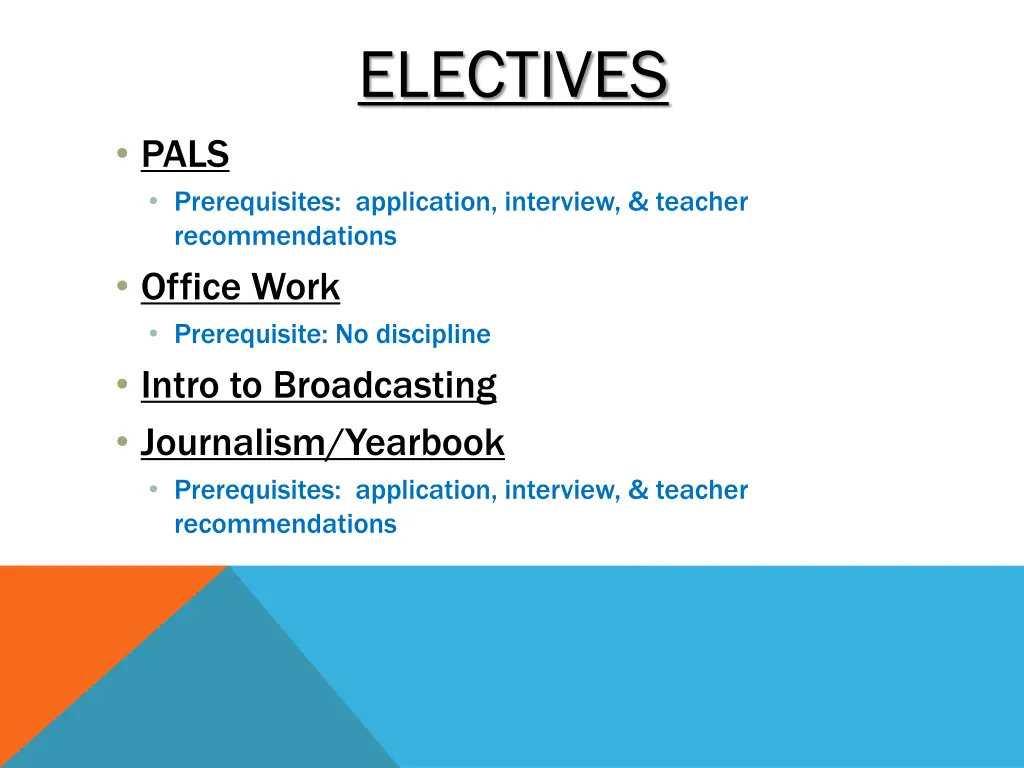 electives 2
