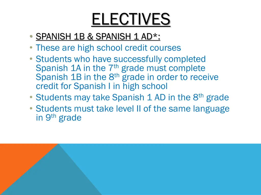 electives 4