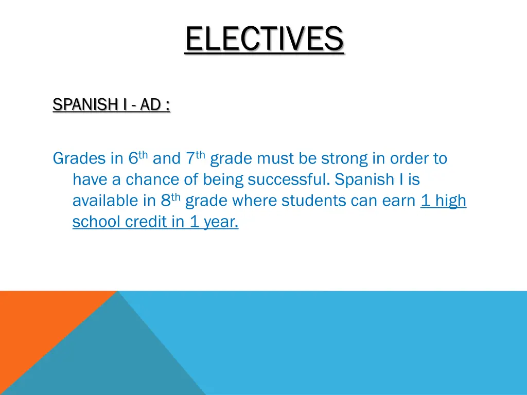 electives 5