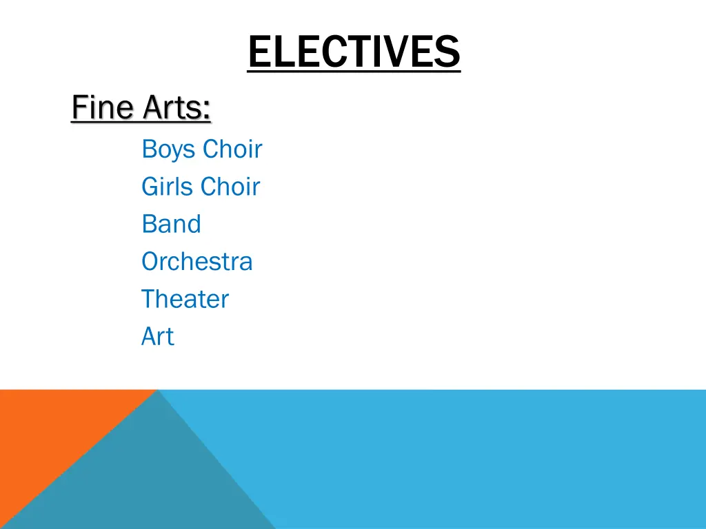 electives 7