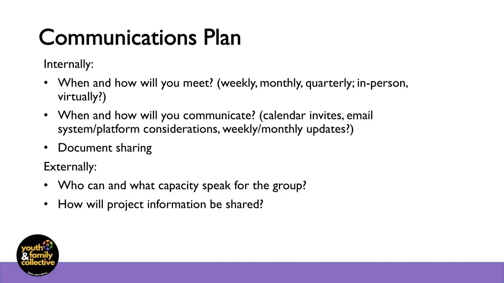 communications plan