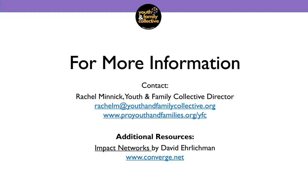 for more information