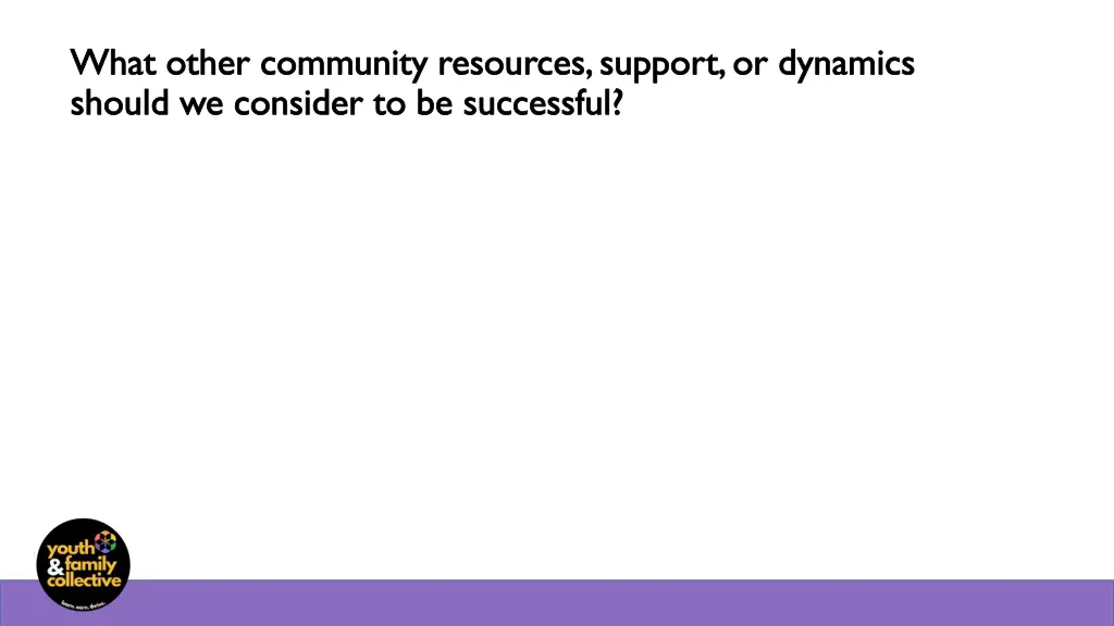 what other community resources support