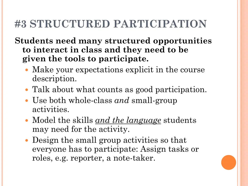 3 structured participation