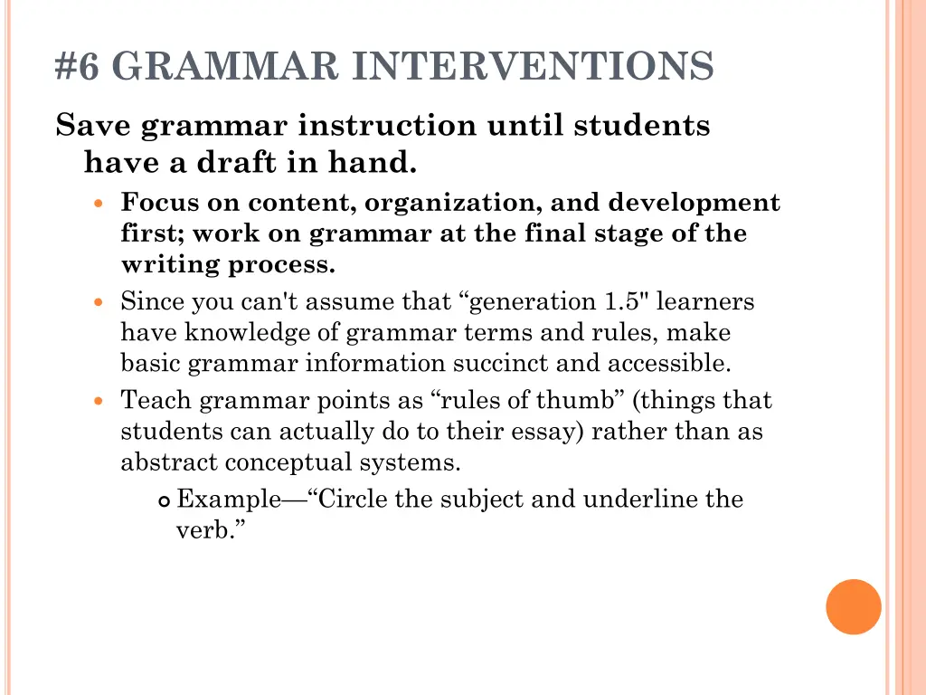 6 grammar interventions