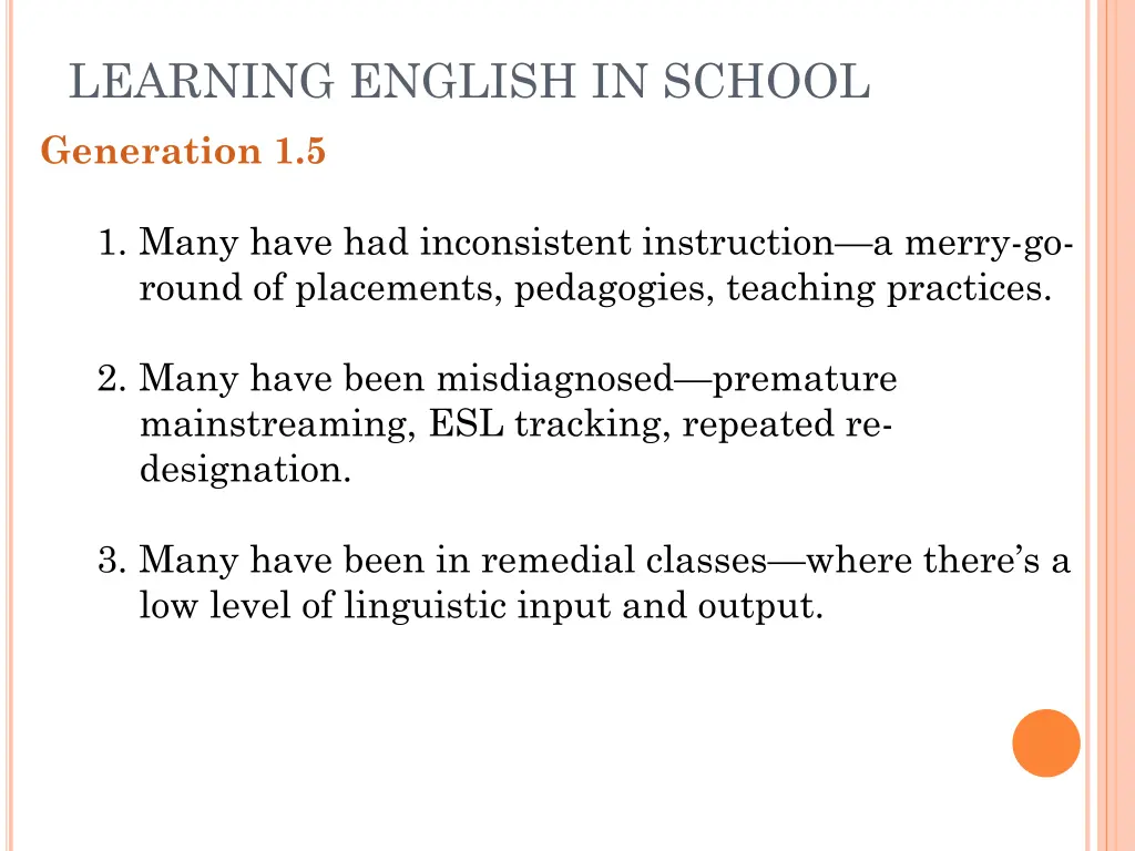 learning english in school generation 1 5