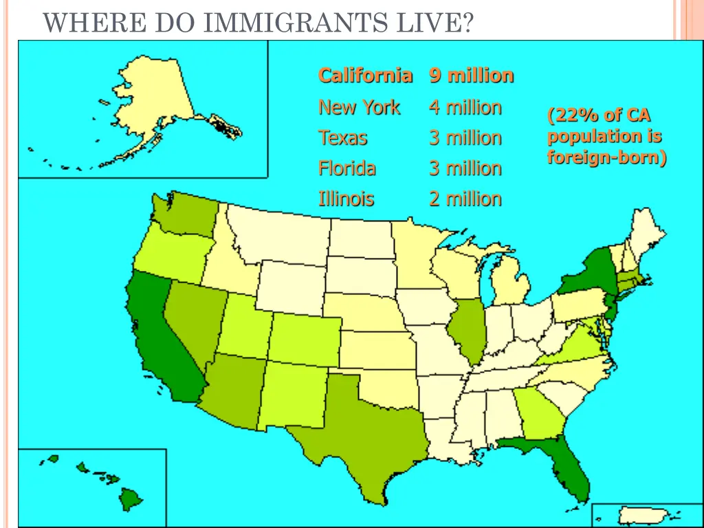 where do immigrants live