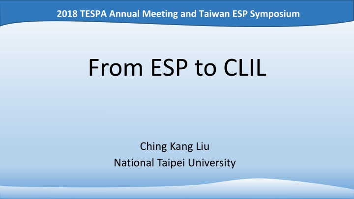 2018 tespa annual meeting and taiwan esp symposium