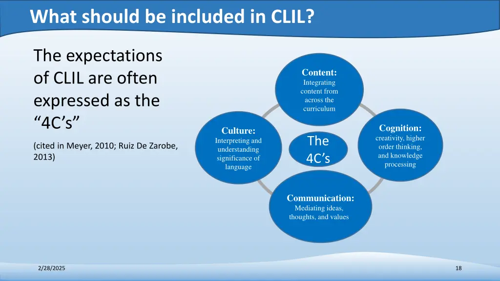 what should be included in clil 3