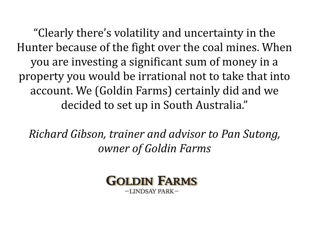 clearly there s volatility and uncertainty