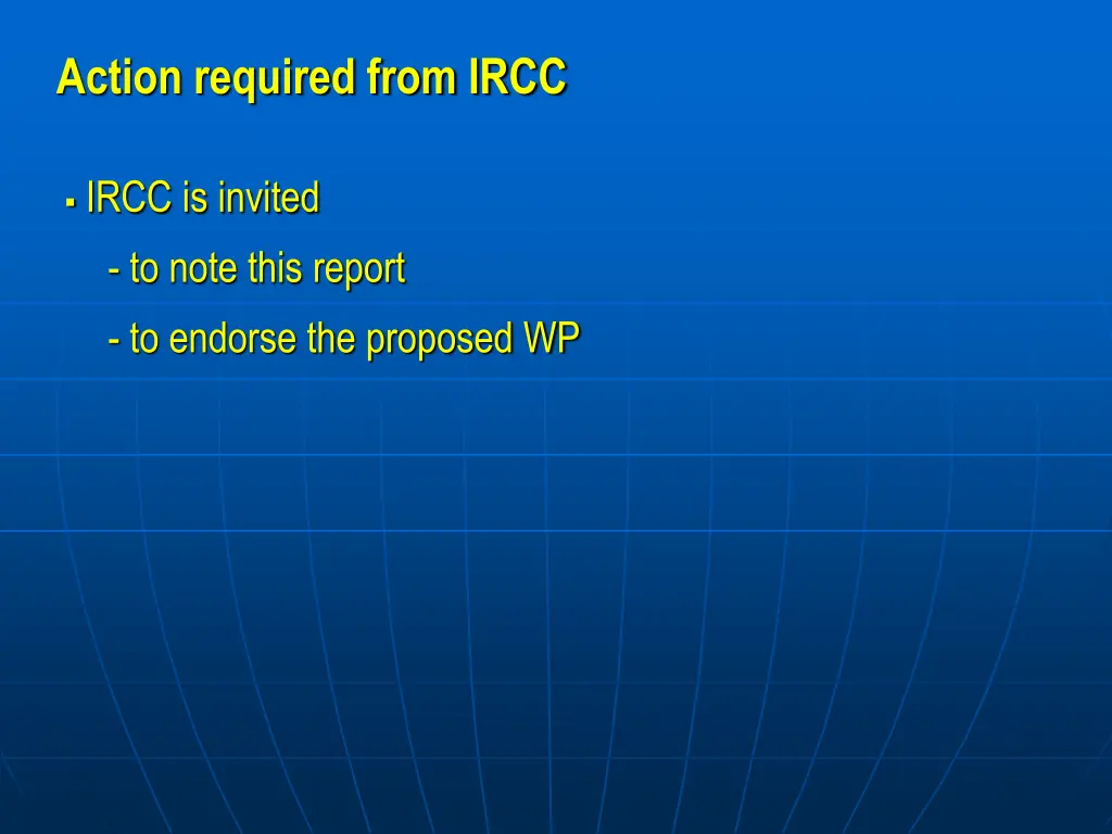 action required from ircc