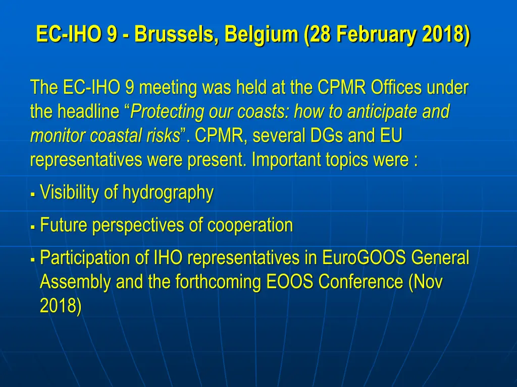 ec iho 9 brussels belgium 28 february 2018