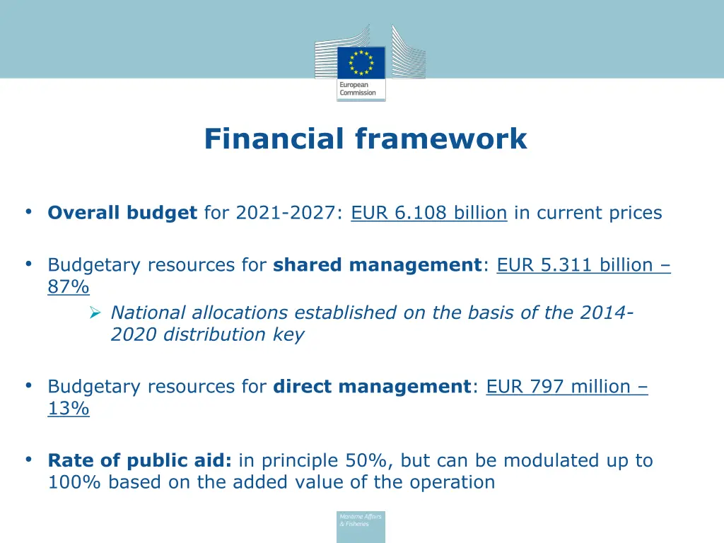 financial framework