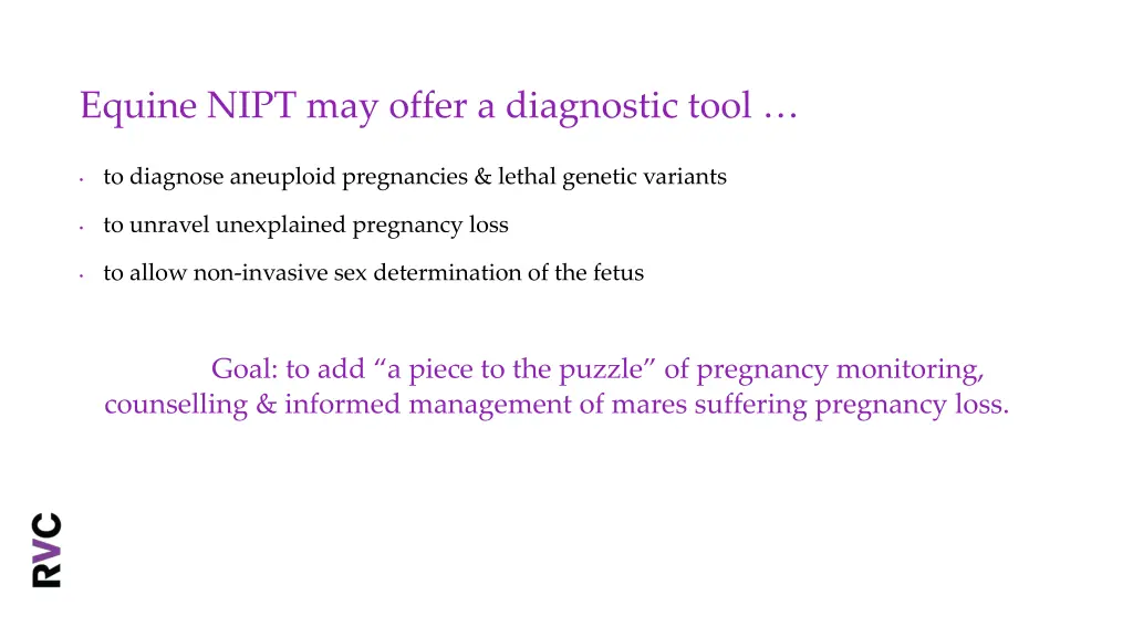 equine nipt may offer a diagnostic tool