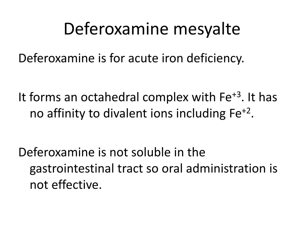 deferoxamine mesyalte