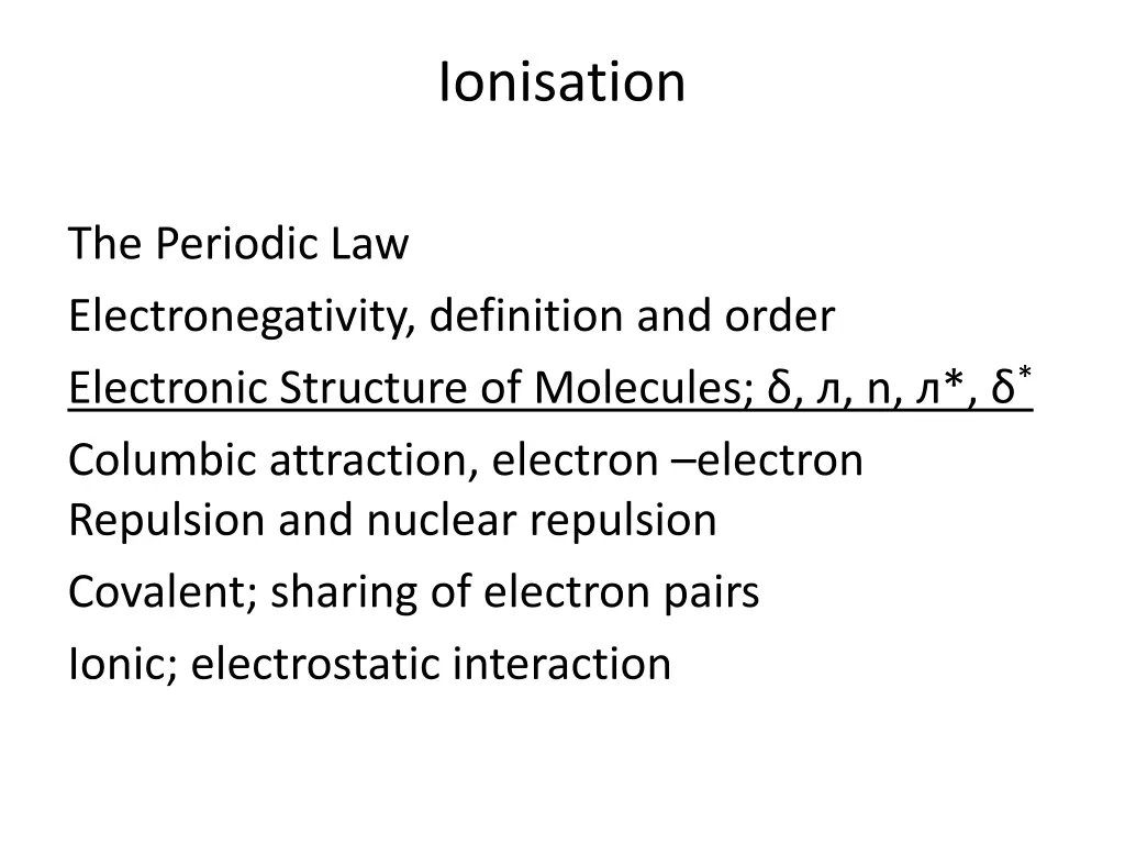 ionisation