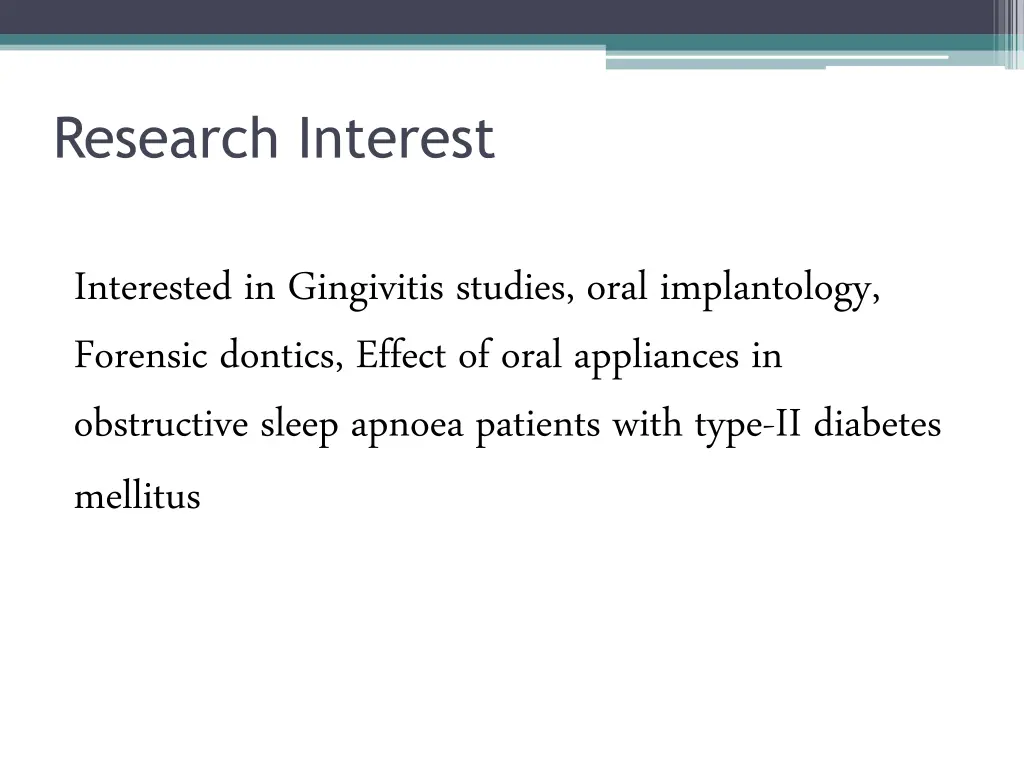 research interest