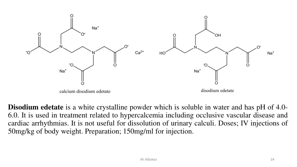 disodium edetate is a white crystalline powder