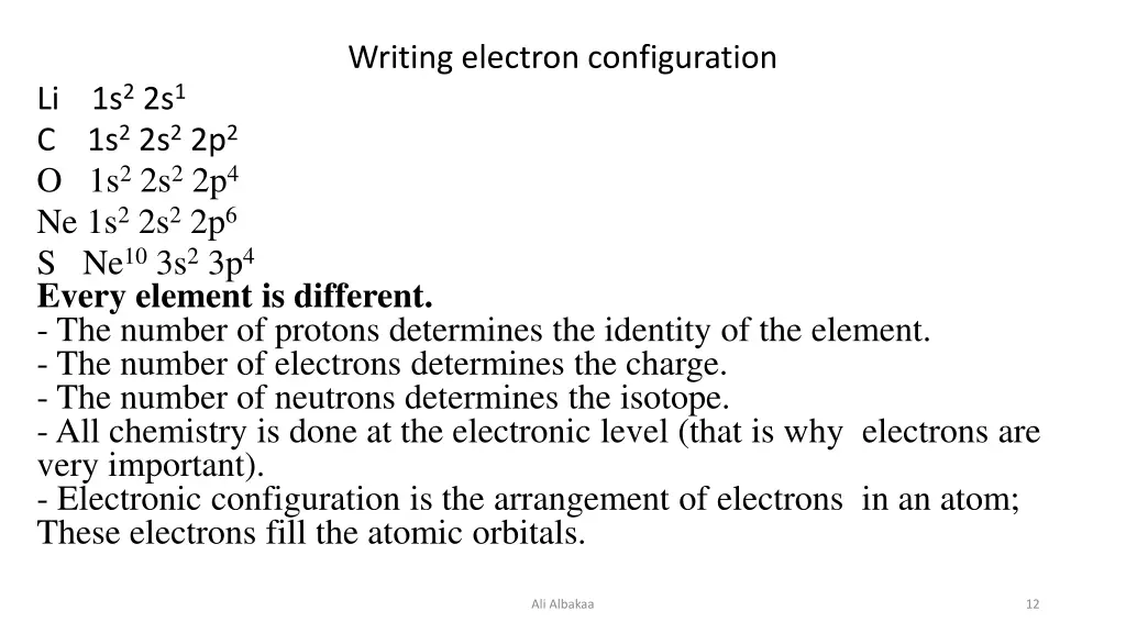 writing electron configuration