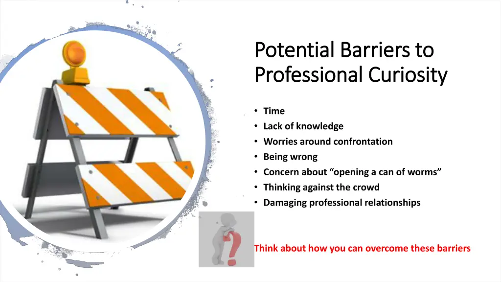 potential barriers to potential barriers
