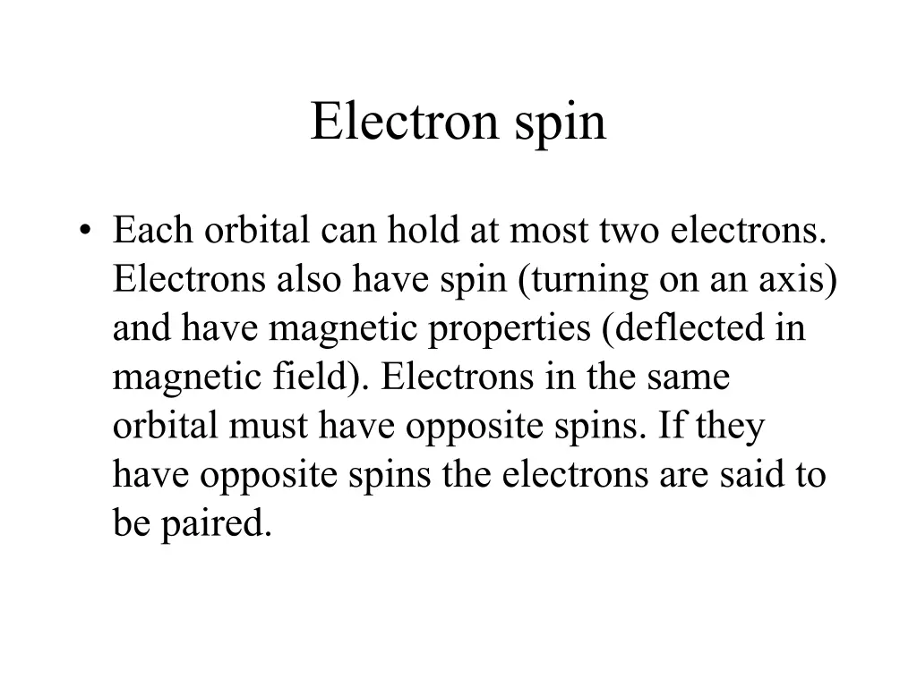 electron spin