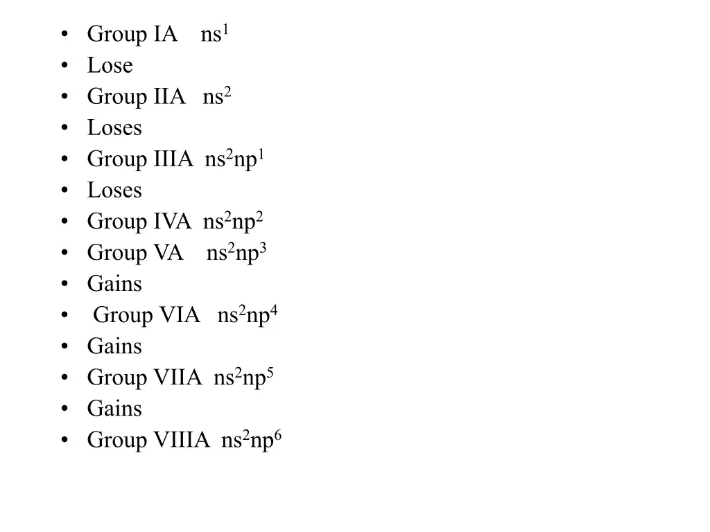 group ia ns 1 lose group iia ns 2 loses group