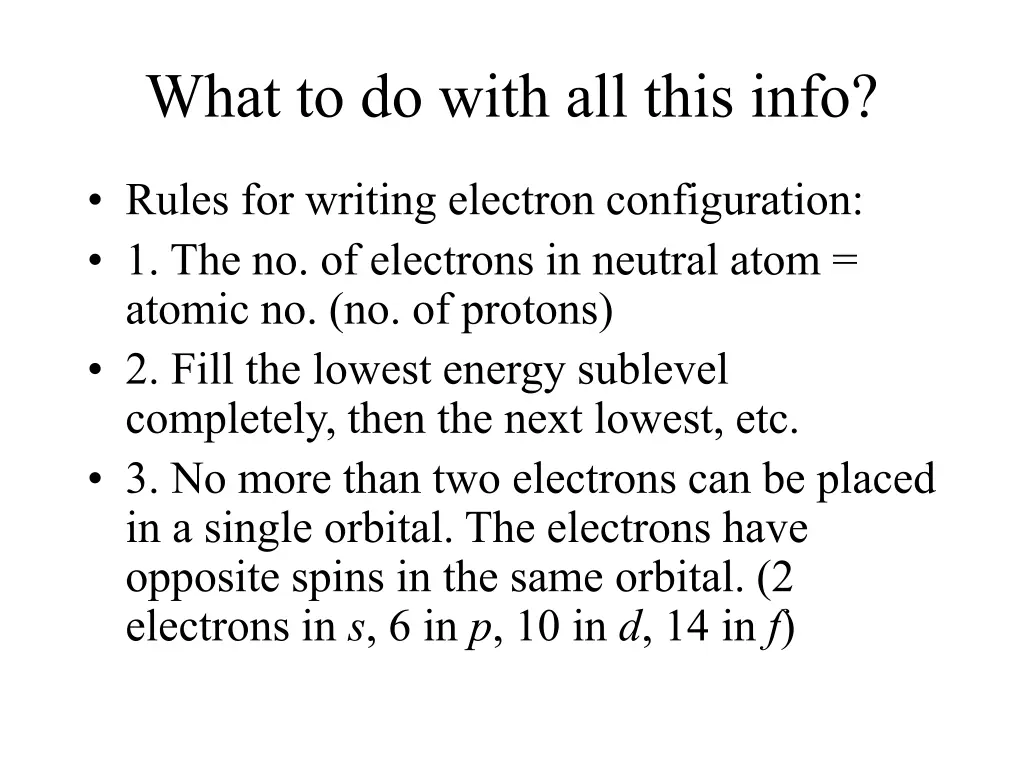 what to do with all this info