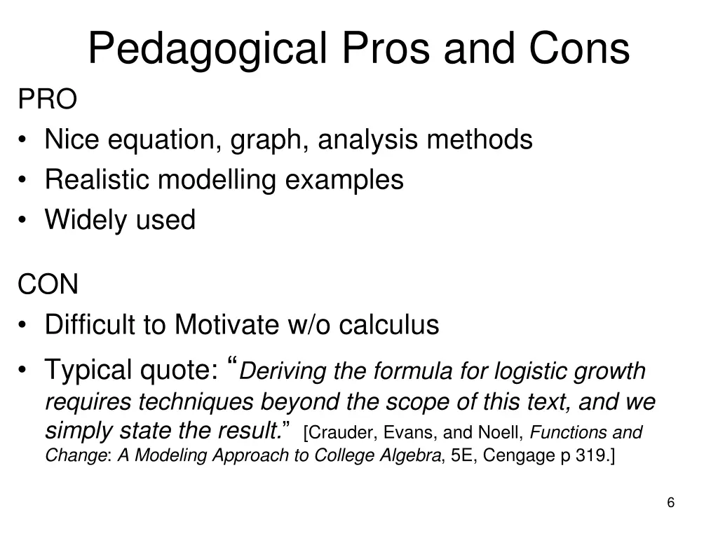 pedagogical pros and cons